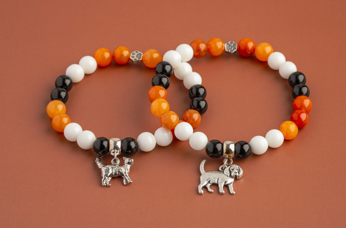 Black Onyx, White Onyx, Aventurine - Custom Gemstone Bracelet