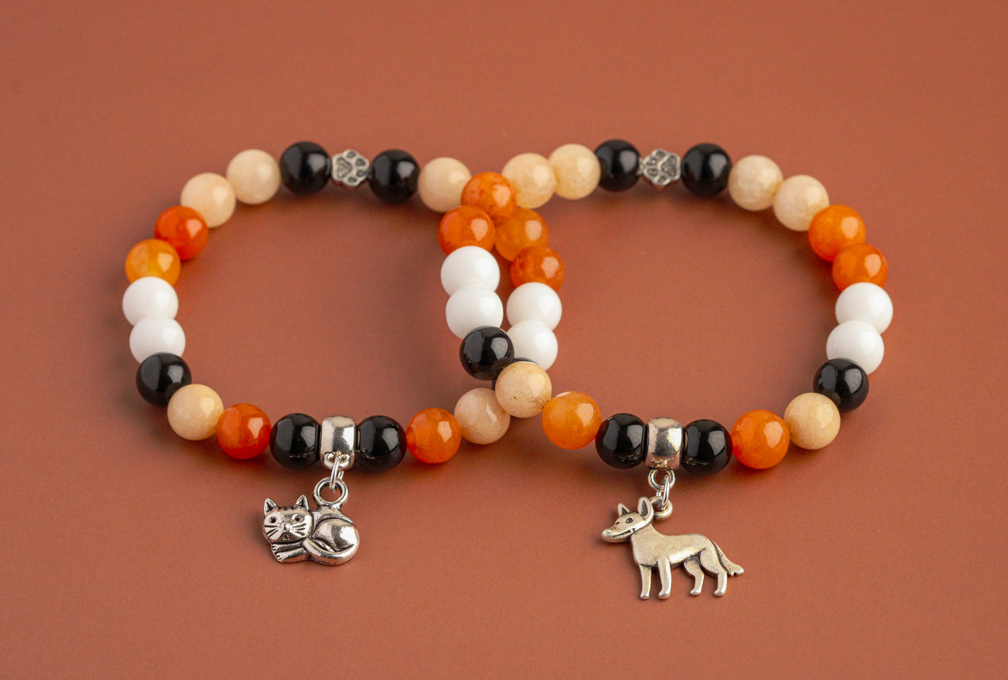 Black Onyx, White Onyx, Aventurine, Sand Jade - Custom Gemstone Bracelet