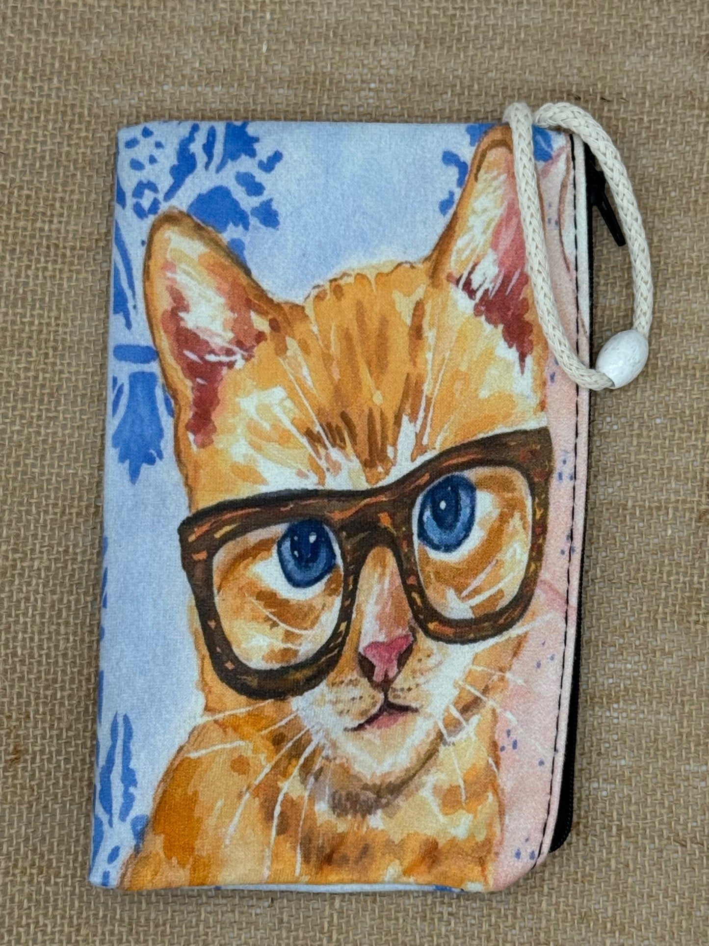 Cat in Glasses | Accessory Bag