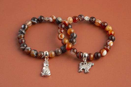 Brown Banded Agate - Custom Gemstone Bracelet