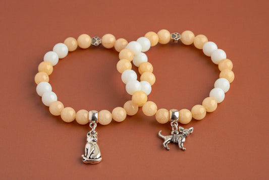 White Jade, Sand Jade - Custom Gemstone Bracelet