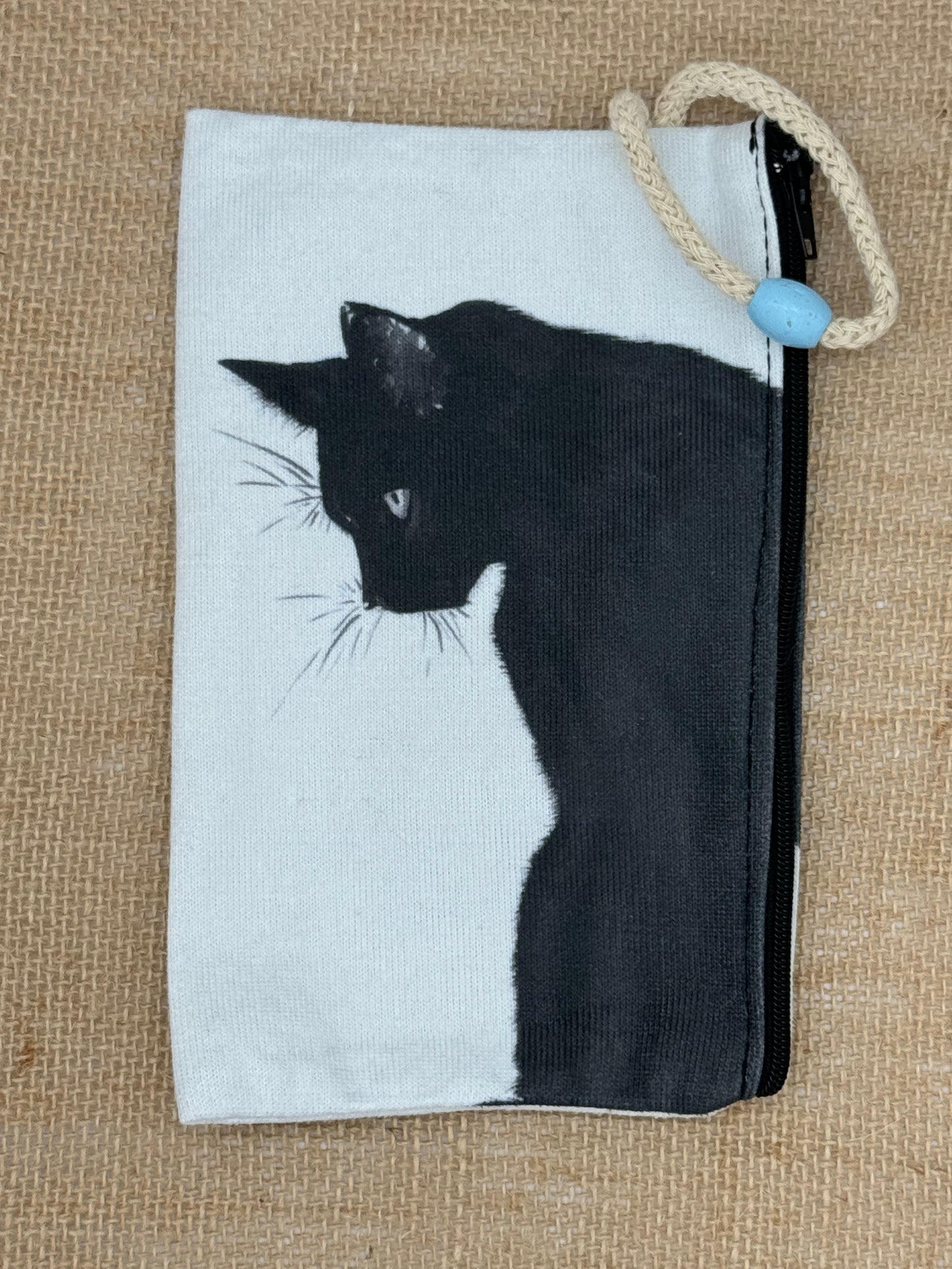 Black Cat with White Background | Accessory Bag