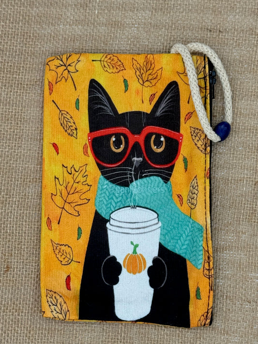 Cat with Pumpkin Latte | Accessory Bag