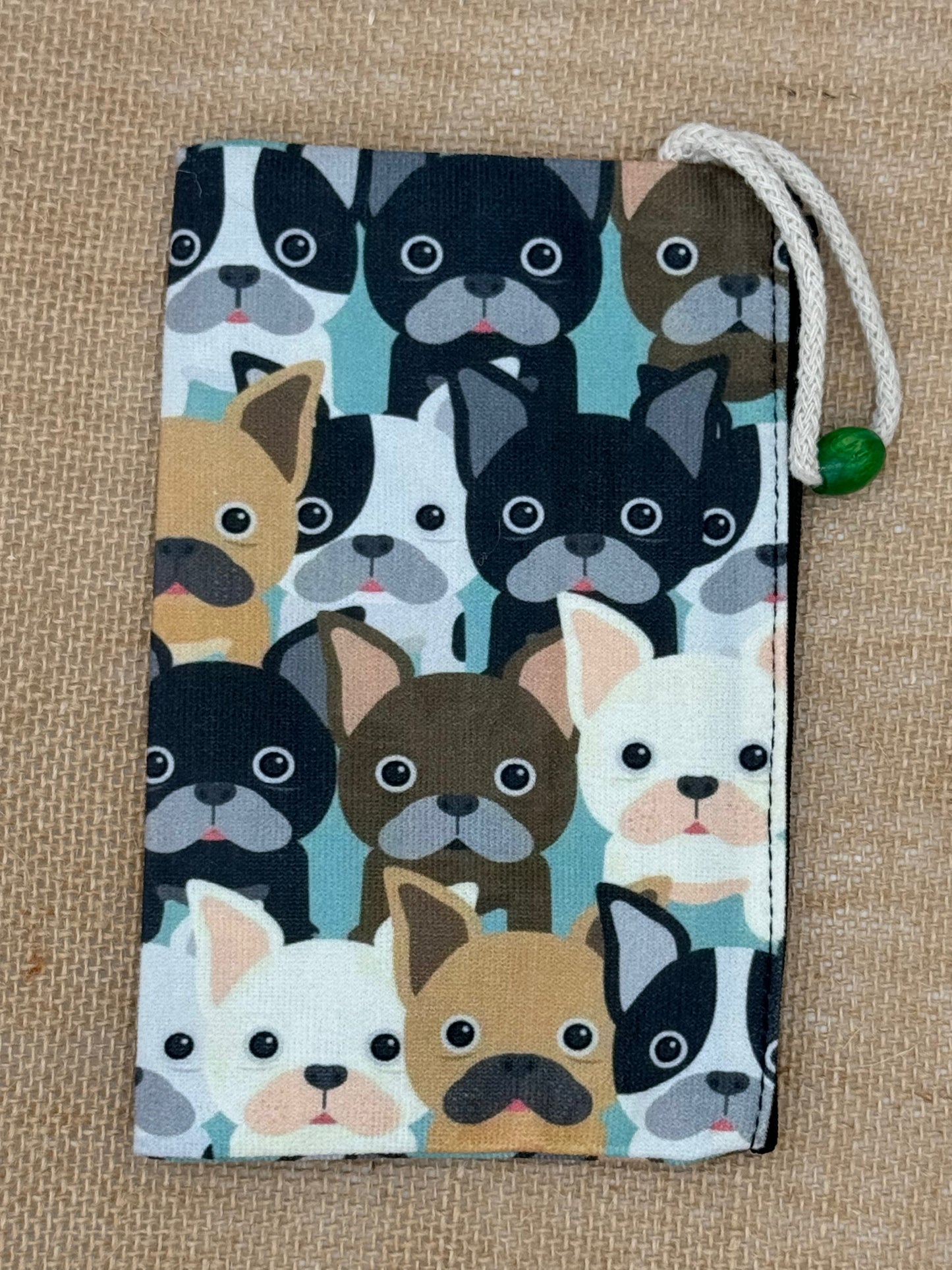 Dog Faces On Blue Background | Accessory Bag