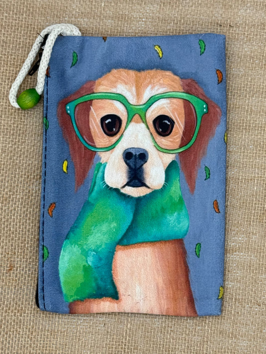 Dog in Glasses | Accessory Bag