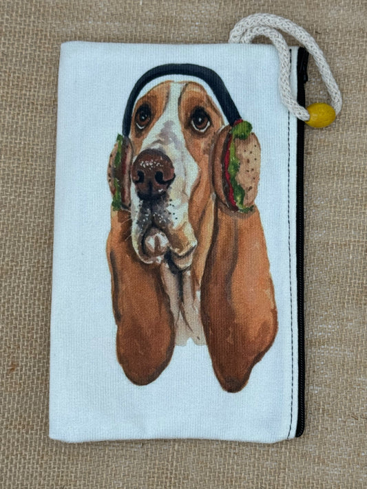 Dog With Earphones | Accessory Bag